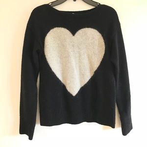 Crewcuts Black Heart Sweater